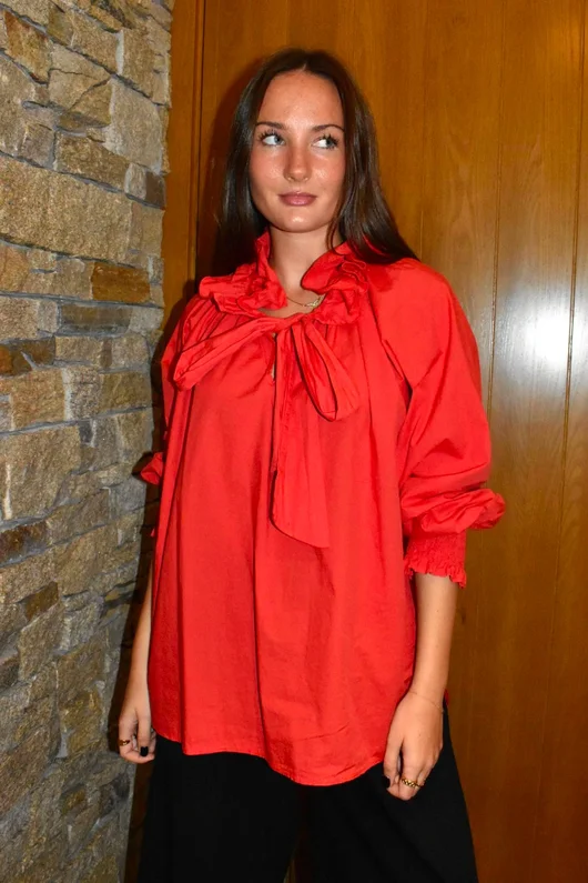 Paloma Tela Poet Blouse Chilli